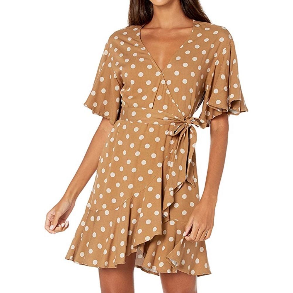 BB Dakota ButterScotch Ruffle Wrap Dress
